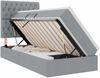 vidaXL Bett mit Stauraum und LED Hellgrau 100 x 200 cm Polyester 3372459 Bild 2