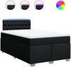 vidaXL Boxspringbett mit Matratze Schwarz 120x200 cm Stoff 3288164 Bild 2
