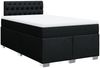 vidaXL Boxspringbett mit Matratze Schwarz 120x200 cm Stoff 3288164 Bild 3
