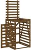 1er Mülltonnenbox Kiefernholz BOUMI 84x90x128,5cm Braun Mülltonnenverkleidung für 1 Tonne Müllbox aus Holz Mülltonnenschutz Mülltonnendach Bild 2