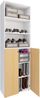 VCM Schuhschrank Lona 919229 Weiß / Buche H. 220 x B. 70 x T. 40cm Bild 1