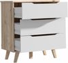 FORTE Vankka Kommode, Holzwerkstoff, Braun/Weiß, 80 x 86,3 x 42 cm Bild 3