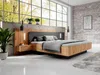 Vente-unique - FRANCOLI Bett Holz, Platte GrauBeige - B 218,2 cm x H 102 cm x L 264,4 cm Bild 3