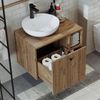Roomart LOTUS-I-65 Badmöbel Set– 2-teiliges Badezimmermöbel Set - Waschbecken mit Unterschrank - H 45 x B 45 x T 65 cm • Eiche Bild 2
