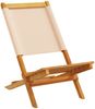 vidaXL Gartenstühle 2 Stk. Beige Massivholz Akazie & Stoff 367693 Bild 3