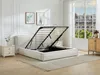 Vente-unique - TAVESO Bett Stoff Beige - B 214 cm x H 92 cm x L 234 cm Bild 2