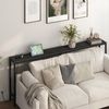 Konsolentisch mit Ladestation 200 cm USB-Anschlüssen Sofa Eingang Flur Schwarz Bild 5