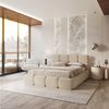 FDM Polsterbett CLOUDY Bettgestell Bett 140x200, 160x200, 180x200 cm Bestseller (verfügbar 140x200 160x200 180x200cm, Bettrahmen, Bett, mit großen gepolsterten Kopfteil, mit Bettkasten zum aufklappen), Hebbarer Metallrahmen, Bettkasten, ohne Matratze Bild 2