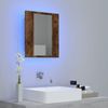 vidaXL LED-Spiegelschrank Räuchereiche 40x12x45 cm Holzwerkstoff 822833 Bild 5