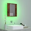 vidaXL LED-Spiegelschrank Räuchereiche 40x12x45 cm Holzwerkstoff 822833 Bild 4