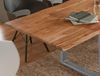 Esstisch Baumkante Akazie natur 220(320)x100 Ansteckplatten silber ADINA 70218621 Bild 4