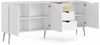 Dmora Kommode Anima, Wohnzimmerbuffet, Wohnzimmer-Sideboard, Moderne Küchen-Speisekammer, 195x39 h81 cm, Weiß und Eiche Bild 4