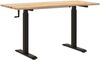 vidaXL Schreibtisch Schwarz und Natur 140 x 60 cm Massivholz Eiche 3426552 Bild 2