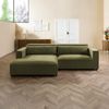 Ecksofa Ottomane links Cord Velours 266x150x80 grün FINN Bild 2