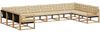 vidaXL Outdoor-Sofagarnitur mit Kissen 10 pcs Weiß und Beige 3389107 Bild 2