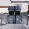 Flieks Mülltonnenbox, Mülltonnenschrank für 2 Tonnen 120–240L mit hydraulik Deckel & Schloss Bild 3