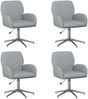 vidaXL Drehstühle 4 Stk. 54 x 58 x 90 cm Hellgrau Stoff 3428303 Bild 2