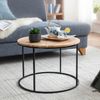 Wohnling Couchtisch, Akazie Massivholz / Metall, 60 x 43 x 60 cm Bild 4