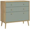 Kommode Winston / Whenua, Holzwerkstoff, Grün, Holzfarben, 89 x 86 x 42 cm Bild 2