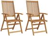 Gartenstühle COLLI 2er Set Klappbar Akazie Massivholz Braun | Gartenstuhl Holz Outdoorstühle Balkonstühle Bild 2