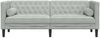 vidaXL Chesterfield-Sofa mit Nackenrollen 3-Sitzer Hellgrau Samt 372693 Bild 4