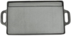 vidaXL Grillplatte, 2 Stück, wendbar, Gusseisen schwarz, 46 x 23 x 1,5 cm