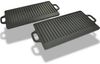 vidaXL Grillplatte, 2 Stück, wendbar, Gusseisen schwarz, 46 x 23 x 1,5 cm Bild 5