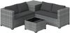 STEELSØN 'Veloria' Polyrattan 4-tlg. Gartenlounge mit Tisch und Aufbewahrungsbox, grau-meliert/anthrazit, wetterfest, für 4 Personen Bild 2