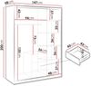 Drehtürenschrank Bado 3D (Farbe: Wellington Eiche, ohne Schrankaufsatz) Bild 4
