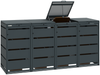 MBOX24 Classic Mülltonnenbox für 4 Mülltonnen (120L) aus verzinktem Stahl, 4er Metall Mülltonnenverkleidung in Anthrazit, robust & wetterfest Bild 2