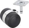 Design-Doppelrolle Ø 45 mm für normale Böden Tragkr. 55 kg Bild 2