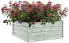 vidaXL Garten-Hochbeet 100x100x45 cm Verzinkter Stahl Silber 316885 Bild 3