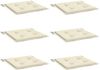 vidaXL Gartenstuhl-Kissen 6 Stk. Creme 40x40x4 cm Oxford-Gewebe 314007 Bild 3