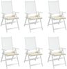 vidaXL Gartenstuhl-Kissen 6 Stk. Creme 40x40x4 cm Oxford-Gewebe 314007 Bild 4