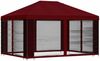 vidaXL Garten Pavillon mit Seitenwänden 4 x 3 m Bordeauxrot 900395 Bild 3