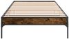vidaXL Bettgestell Räuchereiche 100x200 cm Holzwerkstoff und Metall 845028 Bild 4