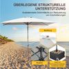 Clanmacy Sonnenschirm Sonnenschirm 200x300 cm knickbar Balkonschirm Gartenschirm UV50+ Beige, LxB: 300x200 cm, Stabiler knickbar/für Garten, Balkon, Terasse/Sonnenschutz Bild 3