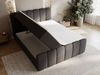 GRAINGOLD Cloud Boxspringbett 200x200, Bett mit Bettkasten, Bouclé-Stoff, mit Kopfteil, Schwarz Bild 5