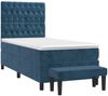 vidaXL Boxspringbett mit Matratze Dunkelblau 90x200 cm Samt 3138005 Bild 3