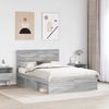 vidaXL Bettrahmen Graues Sonoma 150 x 200 cm Massives Kiefernholz 3411733 Bild 3
