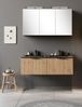Waschtisch-Set >Nizza< (2-tlg.) in Wotaneiche, schwarz - 120x200x47cm (BxHxT) Bild 2