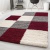 Hochflor Teppich Lux rechteckig - 120x170 cm - Rot Bild 3