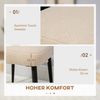 HOMCOM Fußhocker Fußstütze mit Kaschmir-Optik (Sitzhocker Quadratischer, 1 St, Schminkhocker), Beige 42 x 42 x 47 cm Bild 4