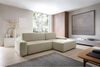 Selsey 'Baleo' Ecksofa mit Schlaffunktion, Chenille-Bezug, Beige, rechtsseitig, 82 x 264 x 162 cm Bild 2