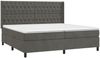 vidaXL Boxspringbett mit Matratze Dunkelgrau 200x200 cm Samt, Härtegrad: H2 [3132880] Bild 3