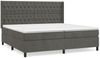 vidaXL Boxspringbett mit Matratze Dunkelgrau 200x200 cm Samt, Härtegrad: H2 [3132880] Bild 2