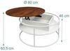 Relaxdays Couchtisch mit Hebeplatte & Stauraum Bild 4