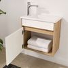 HOME DELUXE Badmöbel Komplettset BORKUM – Weiß/Eiche Bild 2