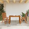 vidaXL Gartenstühle 2 Stk. Klappbar Verstellbar Massivholz Akazie 367699 Bild 3