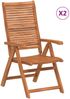 vidaXL Gartenstühle 2 Stk. Klappbar Verstellbar Massivholz Akazie 367699 Bild 2